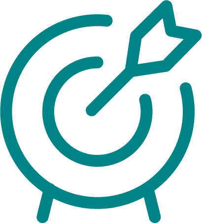 Icon of arrow hitting target