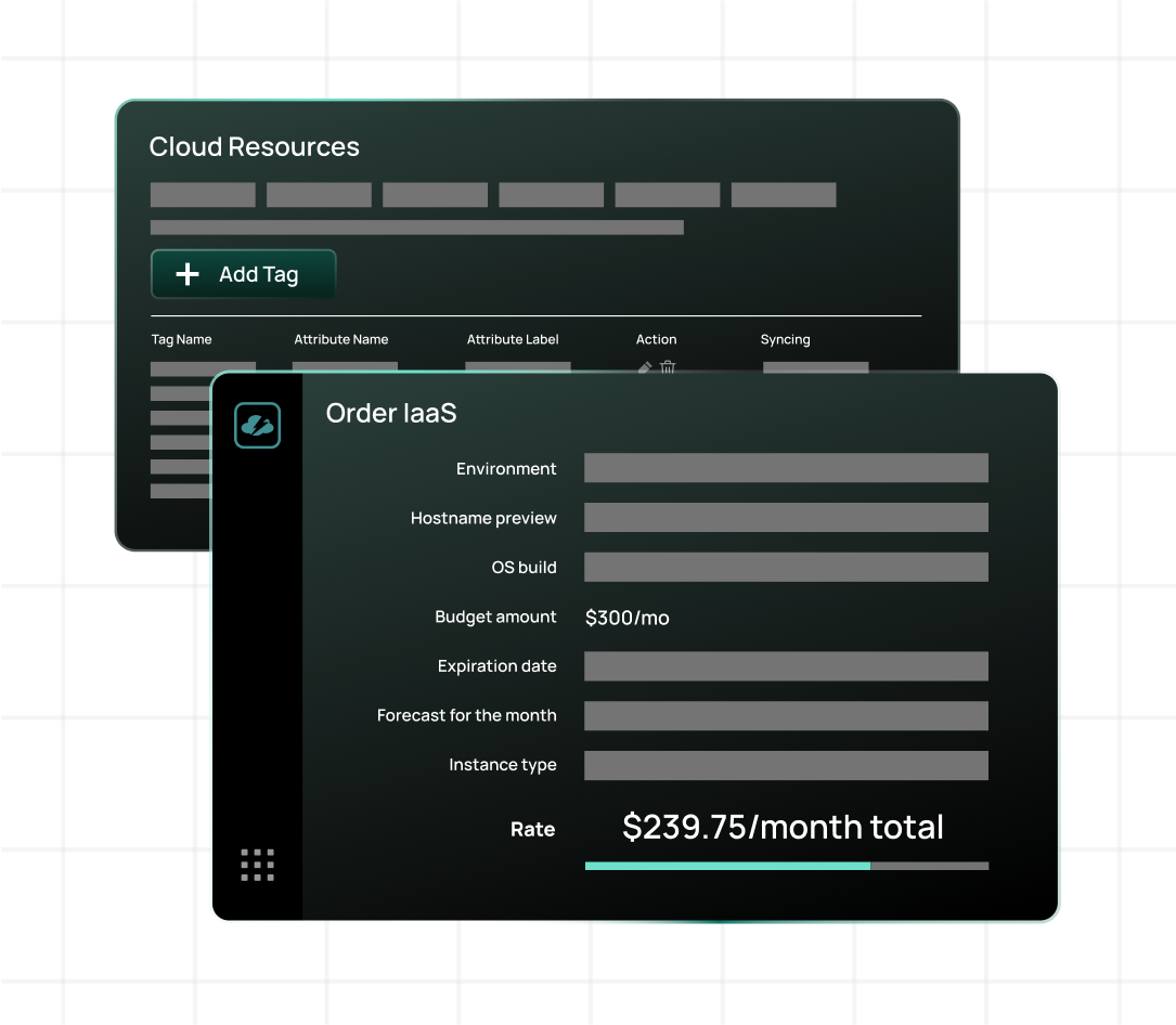 Screenshots of CloudBolt CMP's provisioning process.