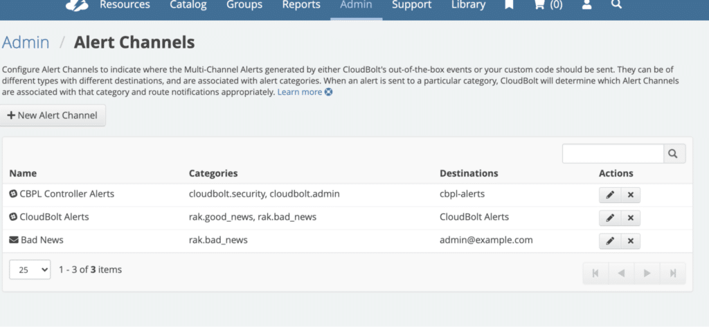 Multi-channel alerts in CloudBolt (Source)