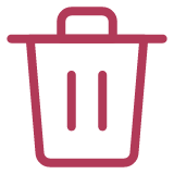 icon of trash can